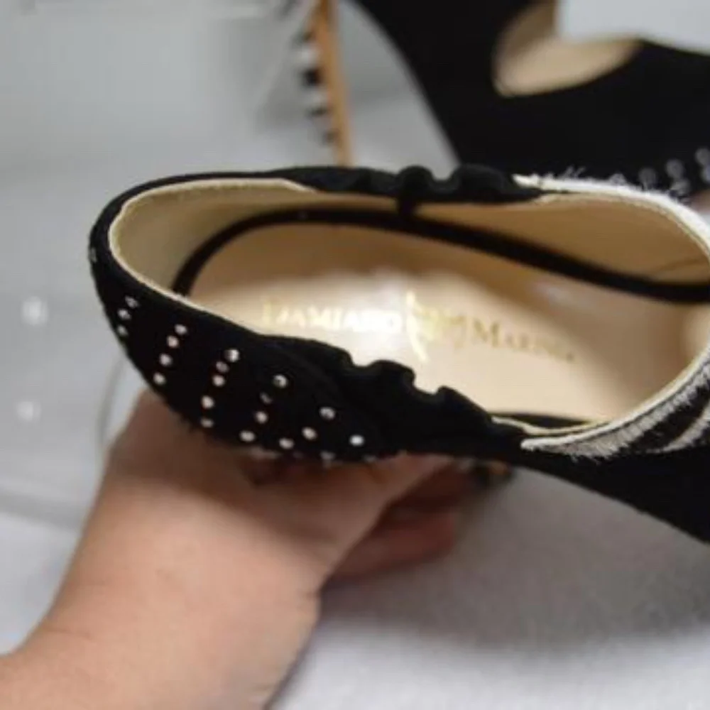 🆕🏷️  Damiano Marini Zebra Swarovski Crystal Platform 🇮🇹 Limited Edition